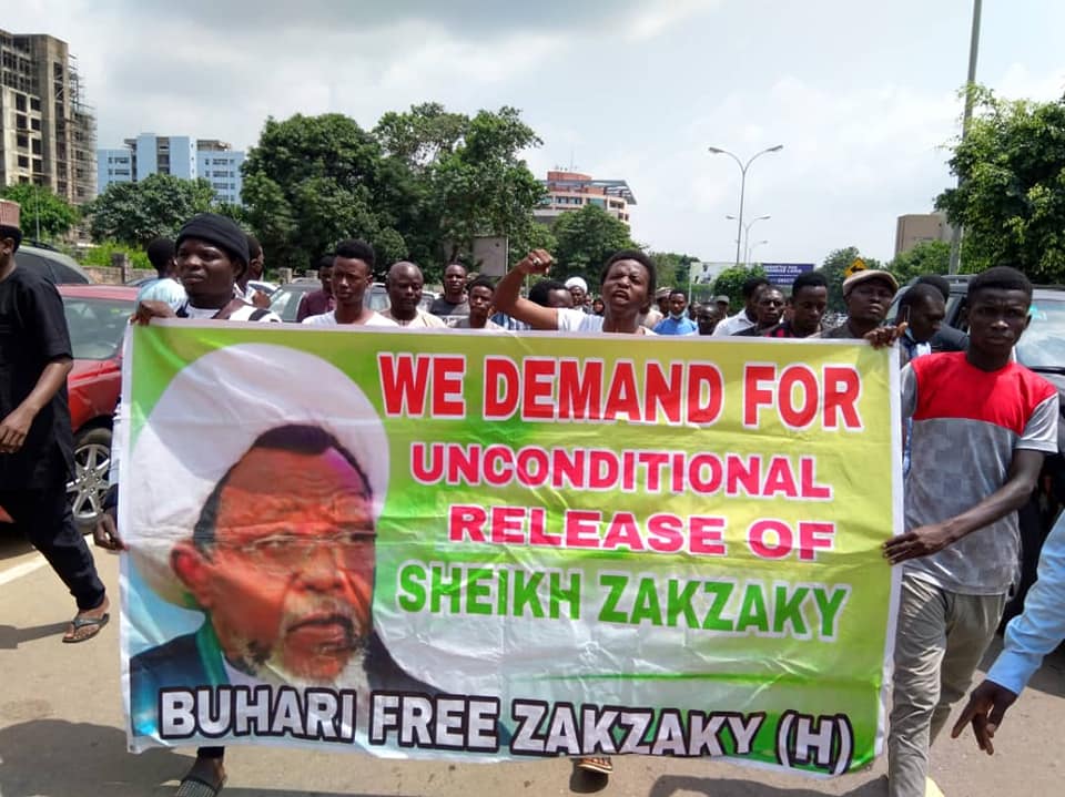 free zakzaky protest in abuja on 15th oct 2020